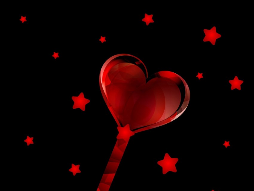 free PNG key, love, heart, stars, red background PNG images transparent