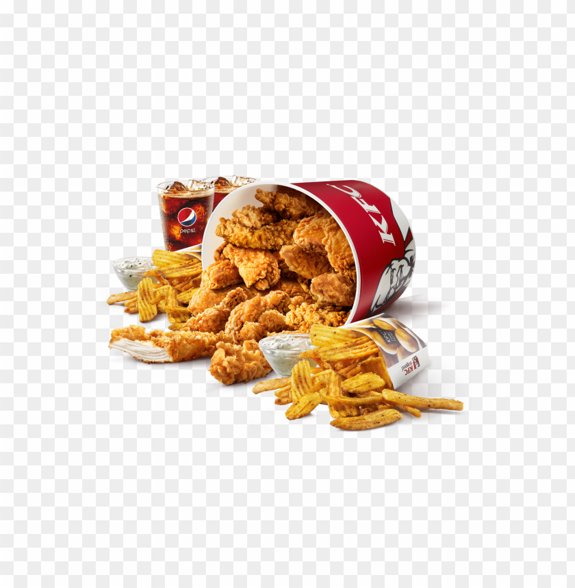 Kfc Meal Box With Fries And Pepsi PNG Transparent Background