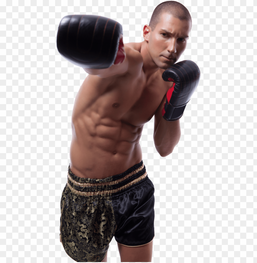 Transparent background PNG image of kickboxing man - Image ID 22099