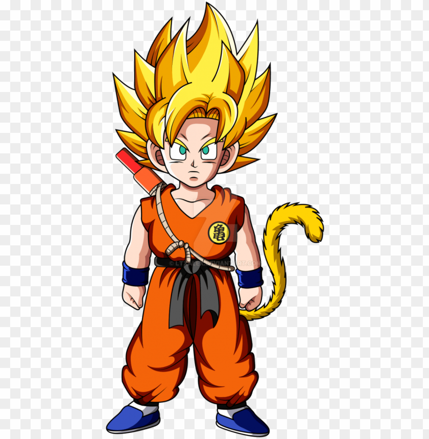 kid goku, super saiyan hair, super saiyan aura, super saiyan, kid raging, mad kid