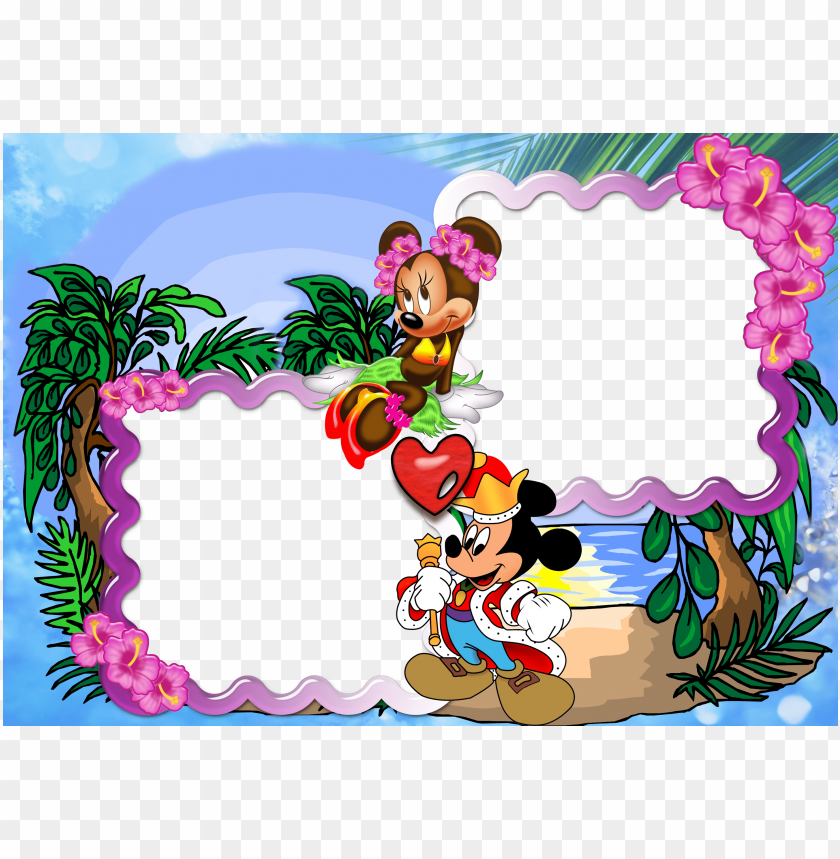 kids transparent frame with mickey mouse and mini mouse background best stock photos@toppng.com