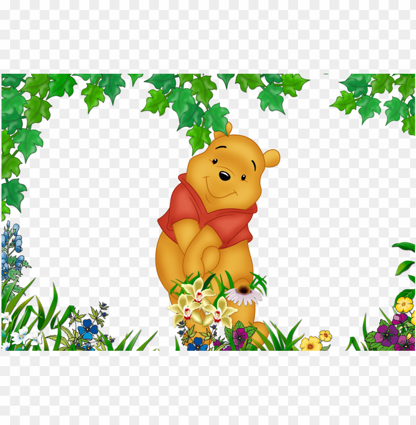 Kids Winnie The Pooh Cute Transparent Photo Frame Background Best Stock Photos