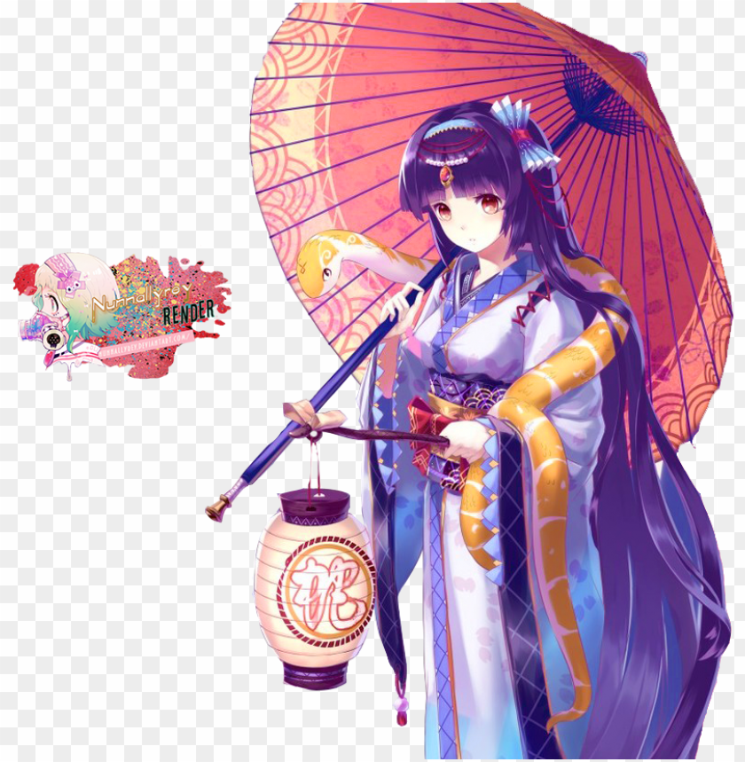 kimono anime girl PNG image with transparent background | TOPpng