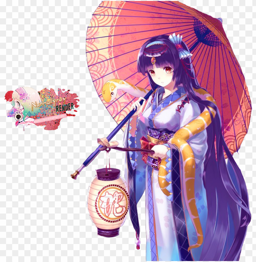 anime girl fighting kimono