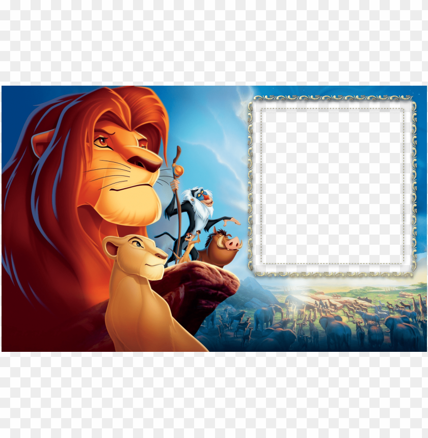 Download king lion in the jungle transparent kids frame png - Free PNG  Images | TOPpng