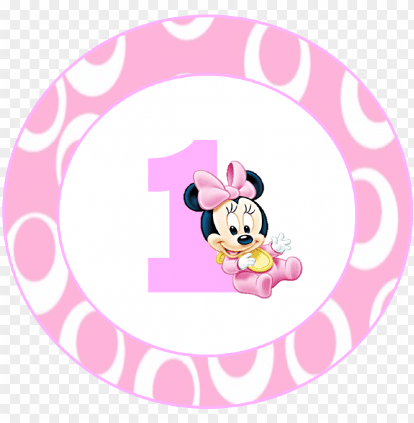 Kit De Minnie En Su Primer Cumplea&ntilde;os Para Imprimir Baby Disney PNG Image With Transparent Background