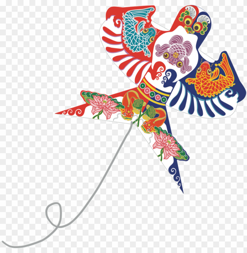告别陋习手绘风筝 中国元素手绘风筝 - kite, kite