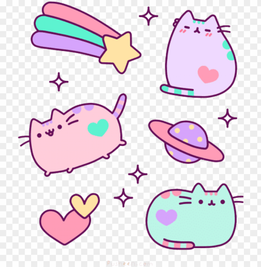 Kitty Cat Illustration Cute Kawaii Pusheen Transparent Pusheen Pastel Png Image With Transparent Background Toppng