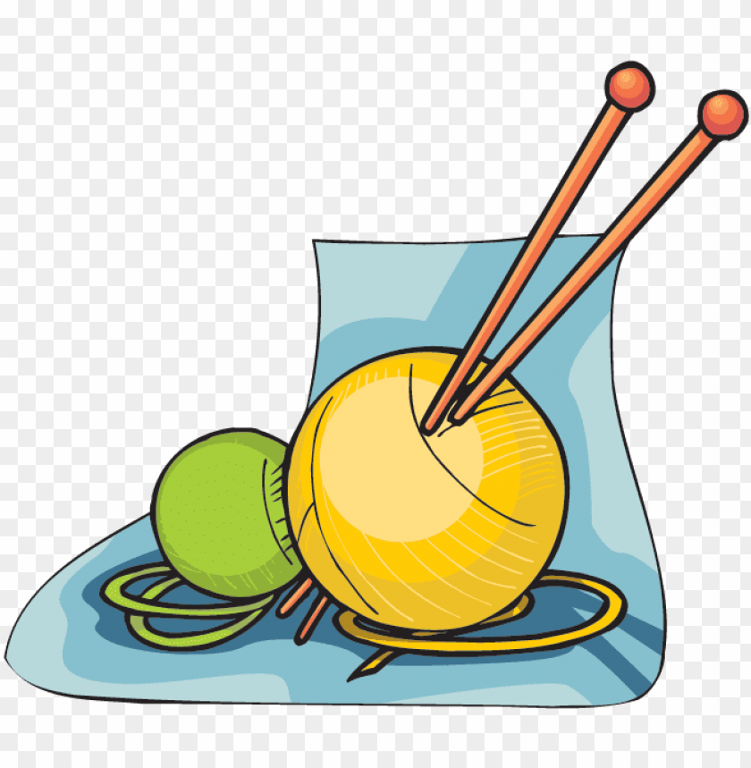 Knitting Needles And Yarn Needle Arts Clip Art Png Image