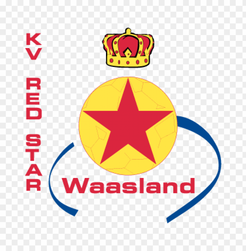  kv red star waasland vector logo - 460456