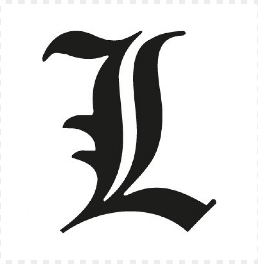  l letter from death note logo vector - 462152