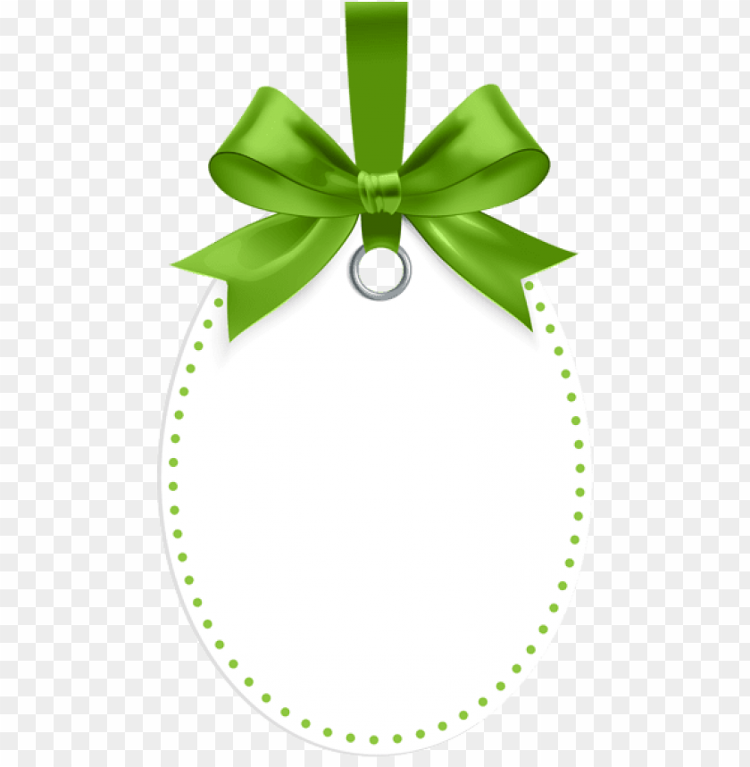 label with green bow template png clipart png photo - 50993