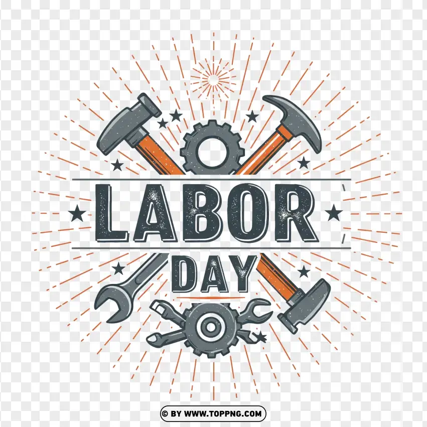 Labor Day Gear And Tools Industrial Design PNG Transparent Background