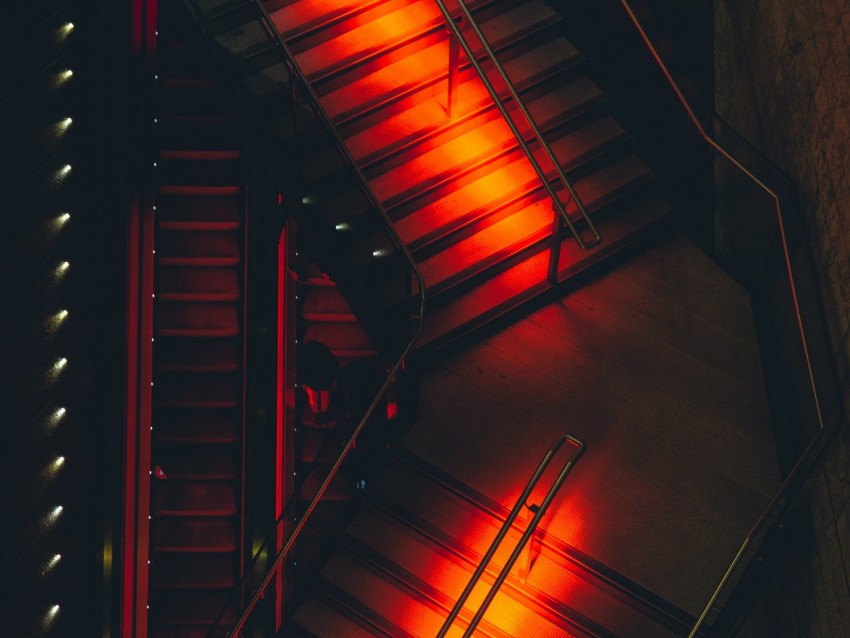 ladder, lights, red, design