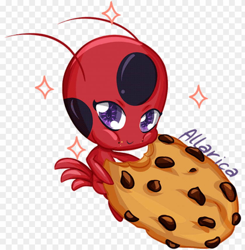 ladybug - miraculous tikki cookie, miraculous ,ميراكولوس , الدعسوقة , القط الاسود