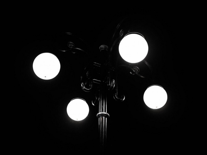 lantern, dark, night, glow, lamppost