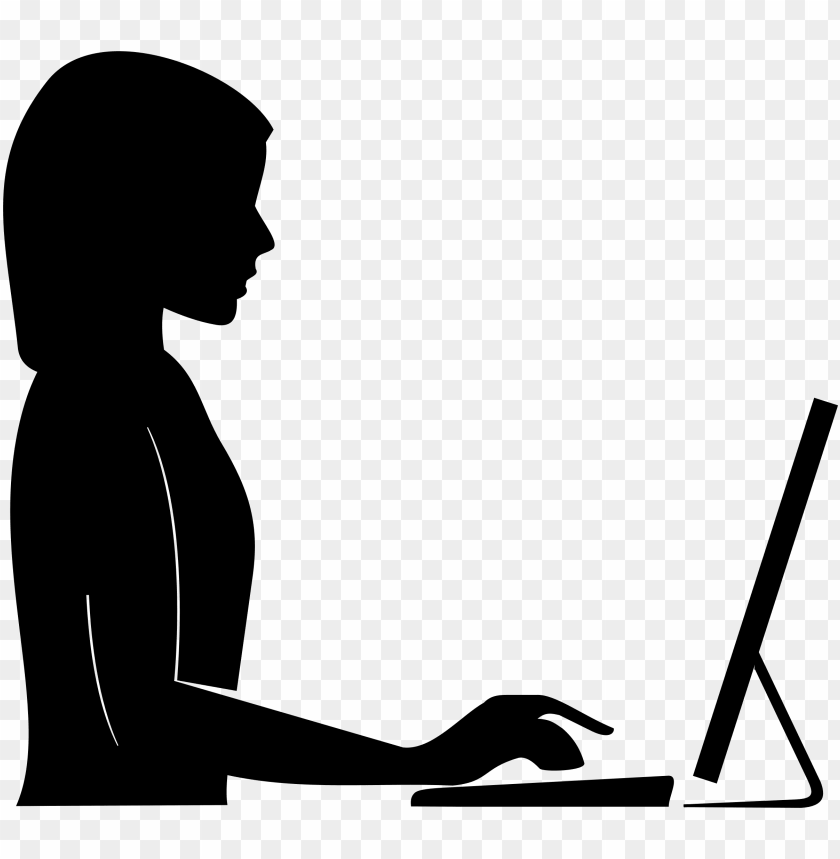 laptop silhouette png, png,silhouette,laptop
