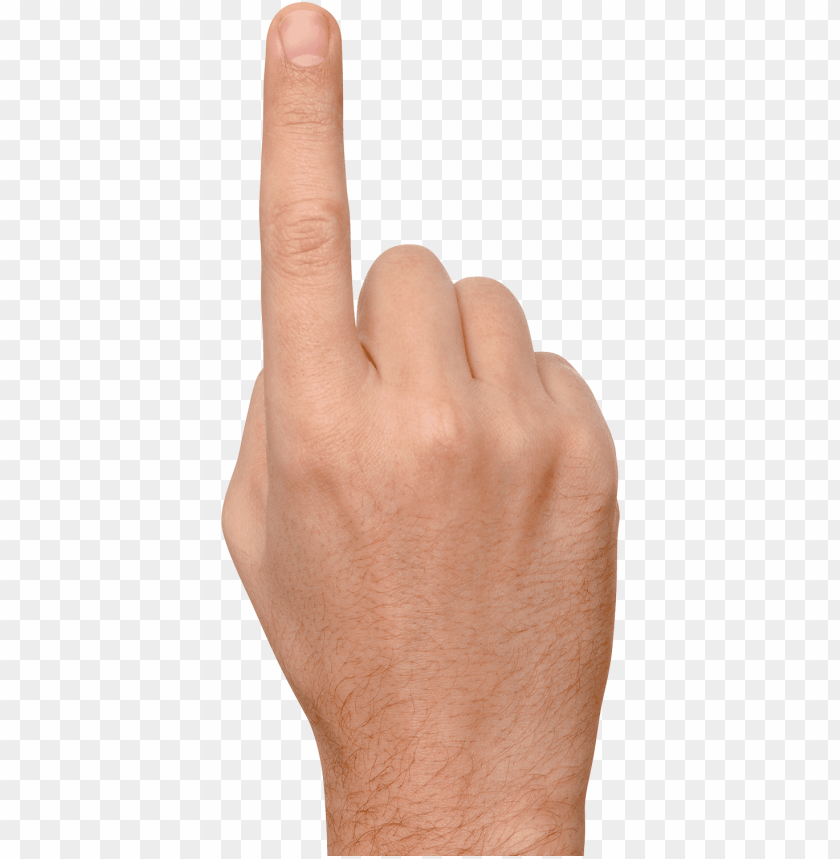 Transparent background PNG image of large pointing finger - Image ID 69789
