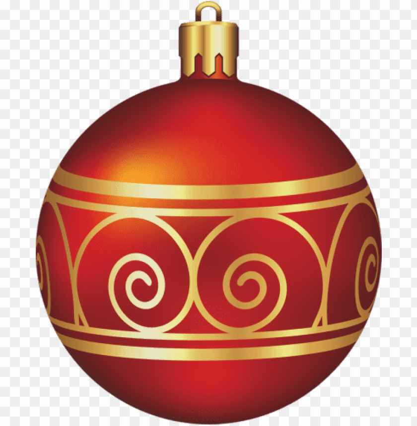 Large Transparent Red And Gold Christmas Ball PNG Images 40237 | TOPpng