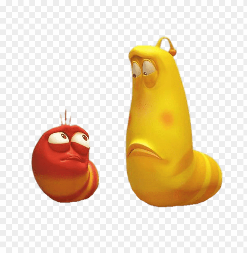 at the movies, cartoons, larva, larva red and yellow looking disappointed, 