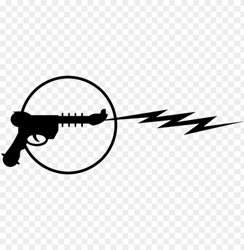 Laser Tag Gun Silhouette Clipart - Ray Gun Clip Art PNG Transparent Background