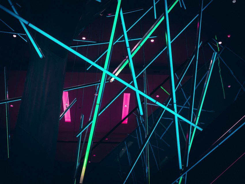 lasers, neon, installation, colorful