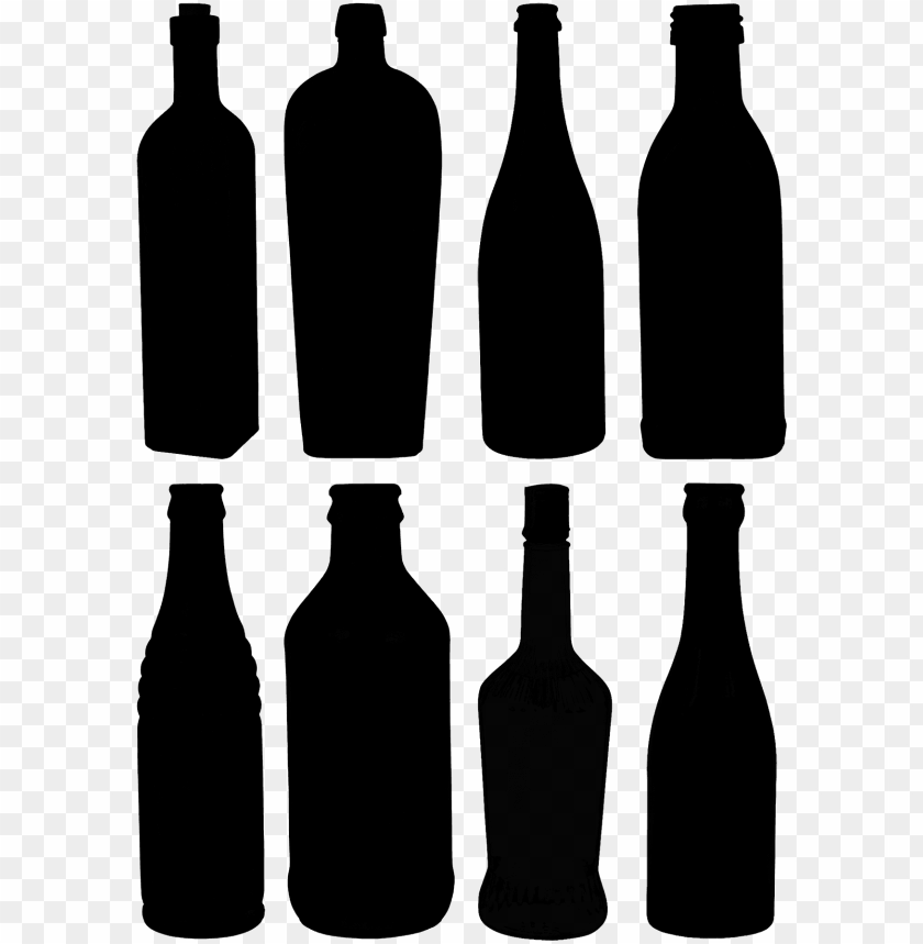 free PNG lass bottles silhouette - glass bottle PNG image with transparent background PNG images transparent