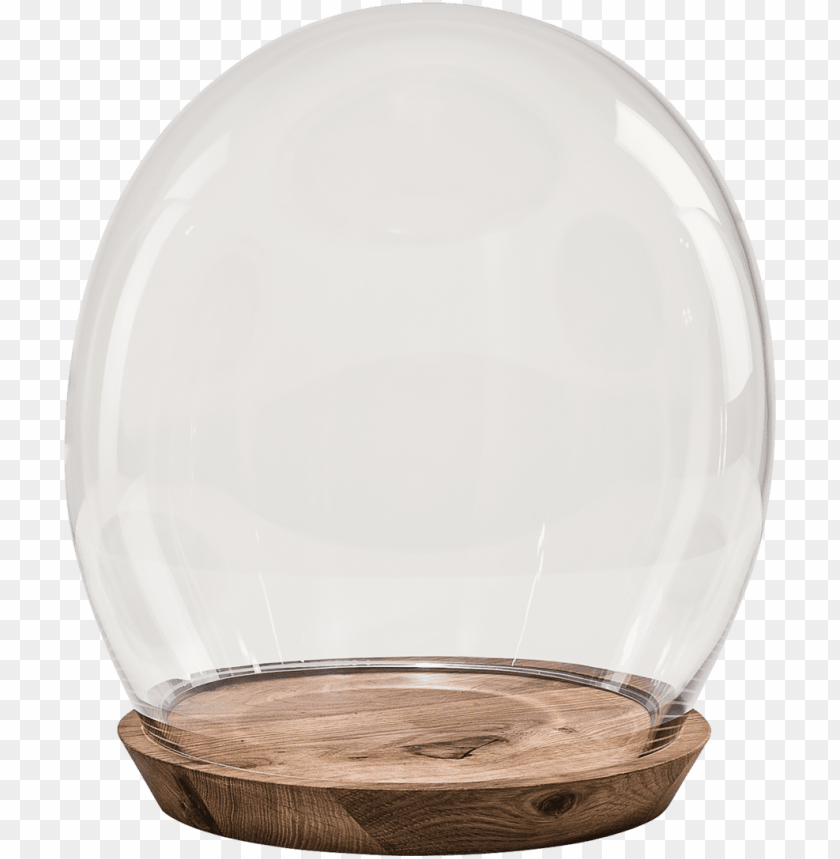 free PNG lass dome hand blown on wood base 23 cm - dinghy PNG image with transparent background PNG images transparent
