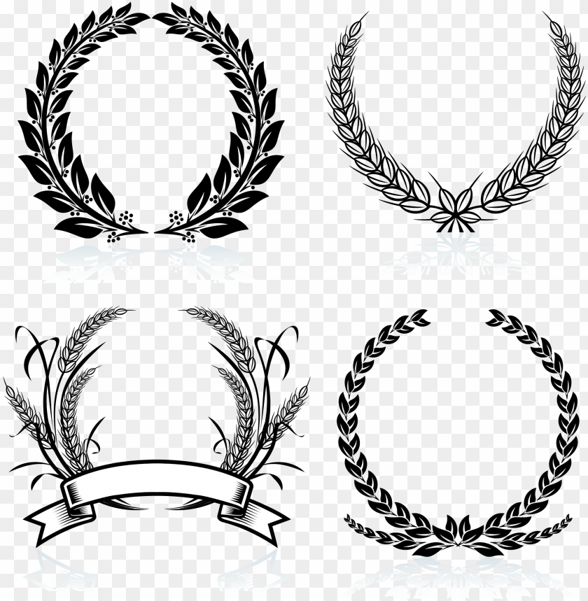 laurel crown black and white clip art free download laurel wreath PNG transparent with Clear Background ID 176357