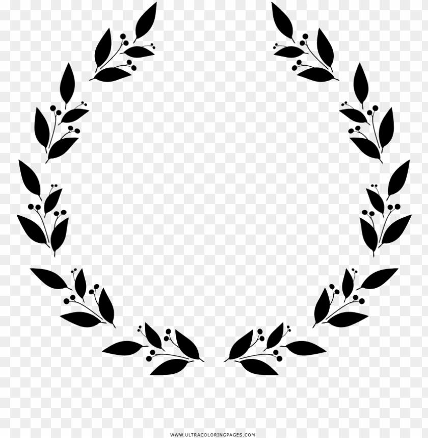 laurel wreath coloring page - drawi PNG image with transparent background@toppng.com