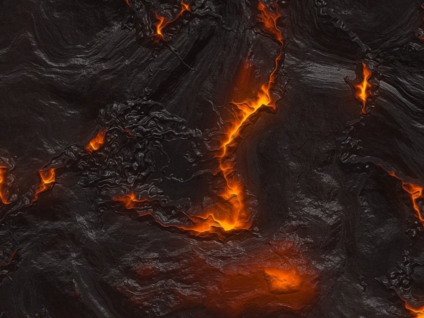 lava, texture, surface, cranny, fire, hot