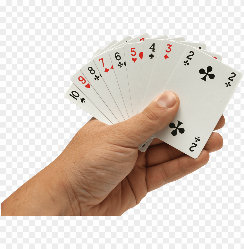 Laying Cards Png Transparent Image - Playing Cards In Hand PNG Image With Transparent Background