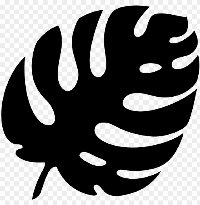 Tropical Leaf Png Black And White
