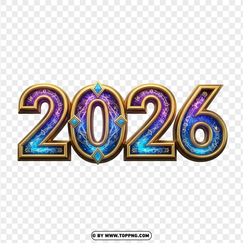 League Of Legends Inspired 2026 Typography PNG Transparent Background