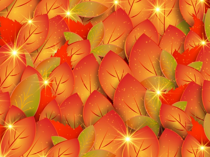 leaves, autumn, patterns, shine