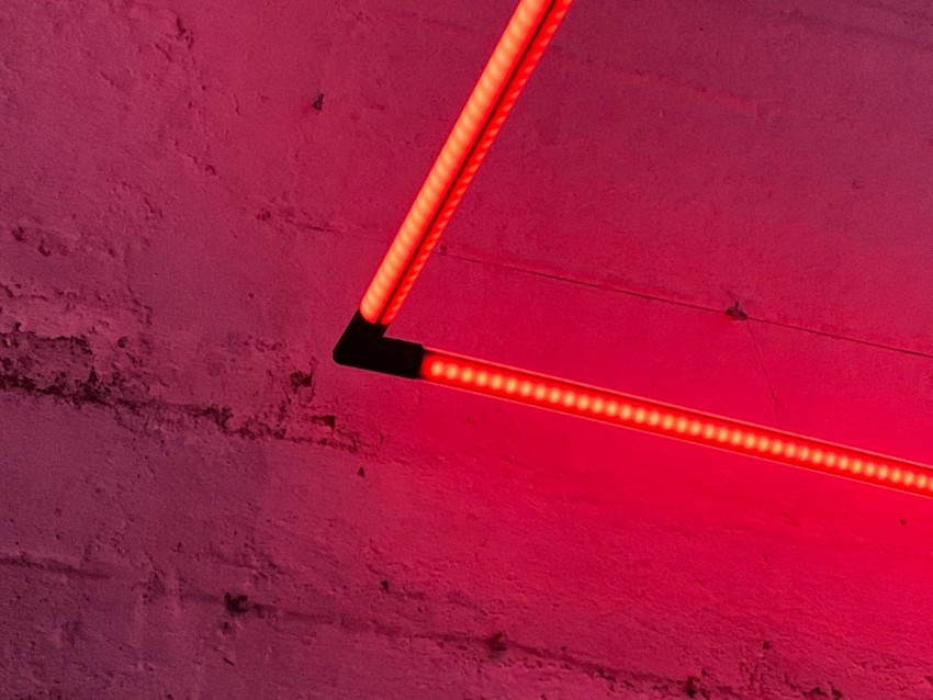led tape, light, electricity, red, wall