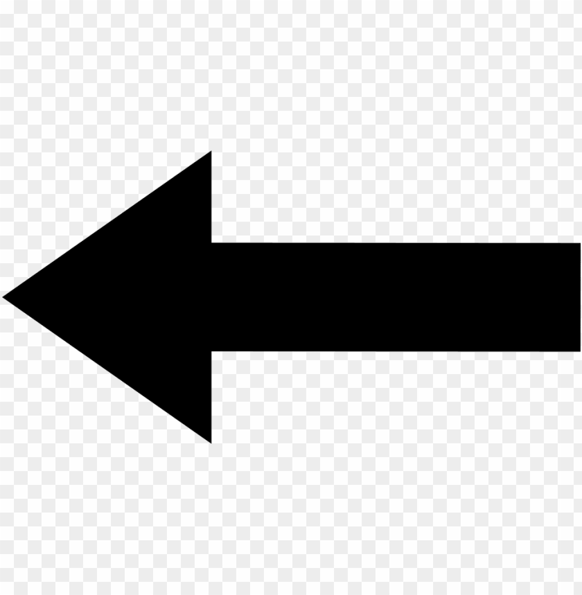 Left Back Straight Arrow - Clipart Arrow Black PNG Transparent Background