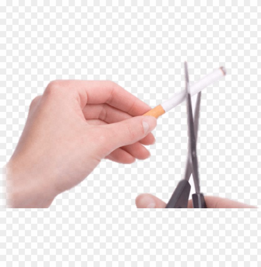 free PNG left hand holding unlit cigarette, right hand holding - hand holding scissors PNG image with transparent background PNG images transparent