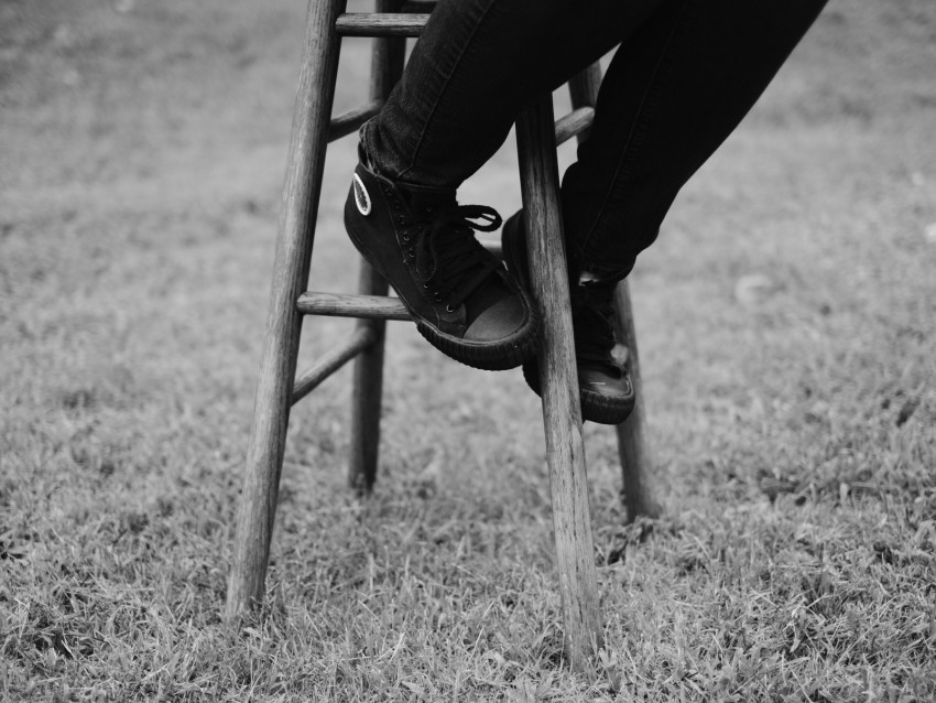 legs, stool, bw, sneakers, black