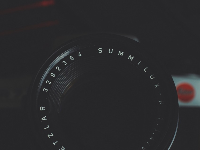 lens, camera, dark, numbers, letters