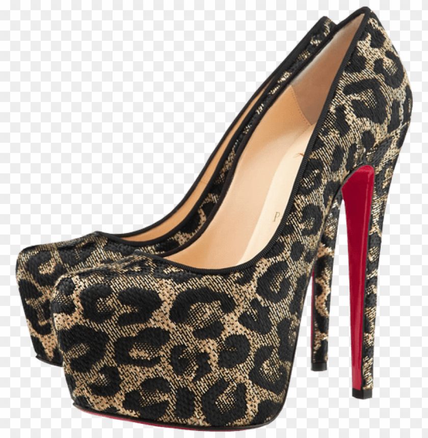 leopard female heels clipart png photo - 33467