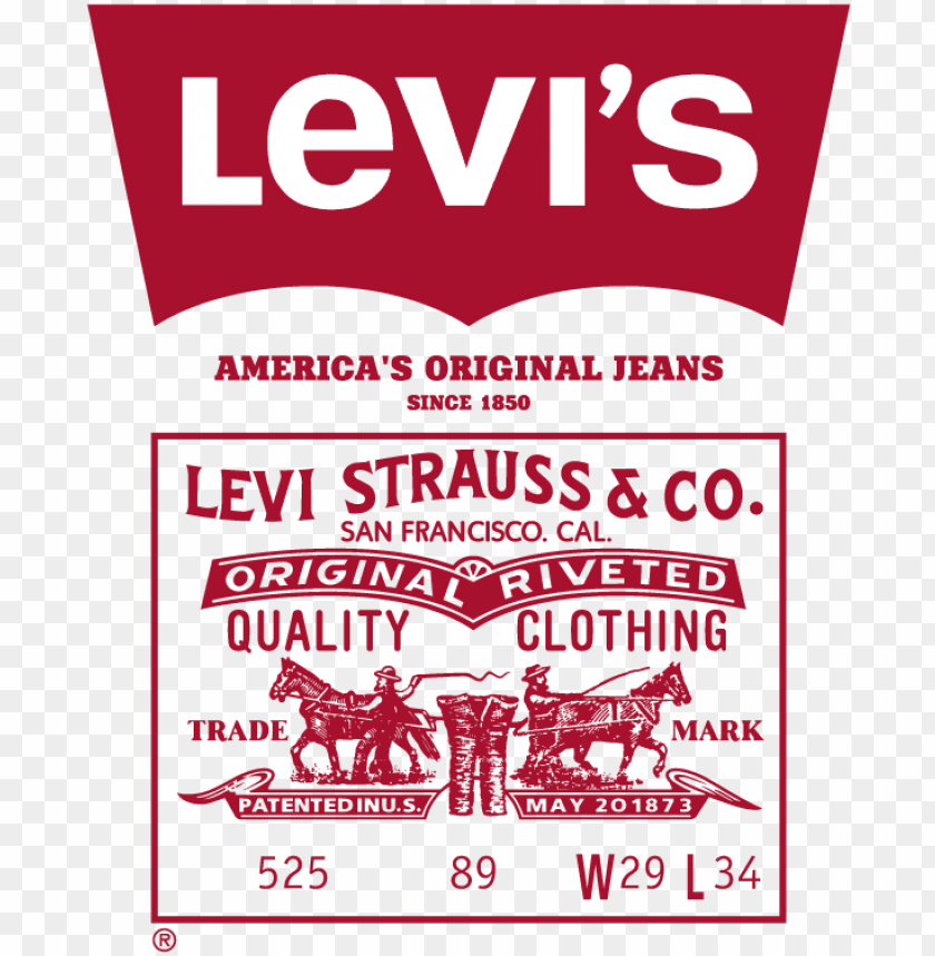 levis americas original riveted jeans logo vector strauss vector PNG image with transparent background | TOPpng
