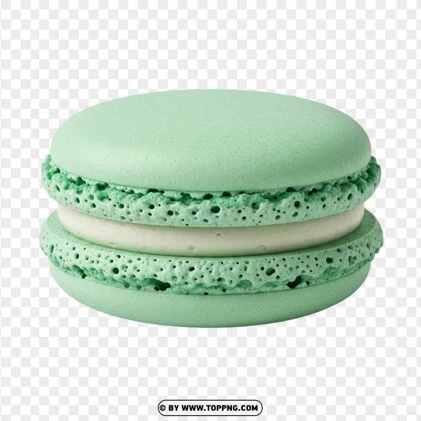 Light Green Macaron With Creamy Center PNG Transparent Background