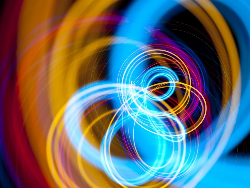 light, lines, colorful, tangled, motion, long exposure