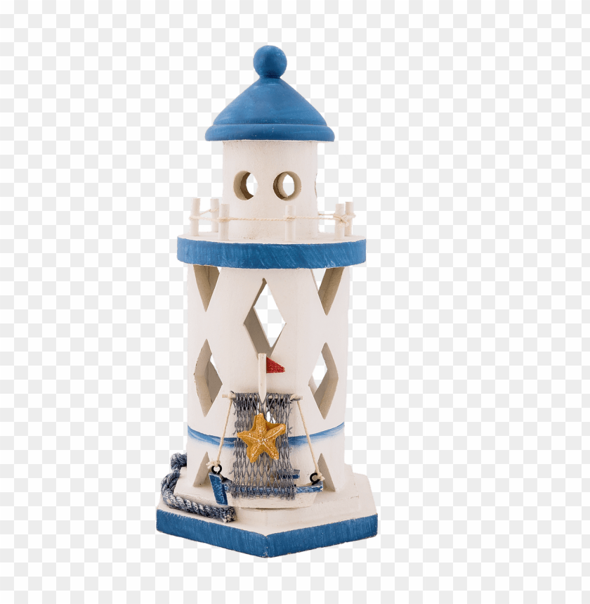miscellaneous, lighthouses, lighthouse white and blue toy, 