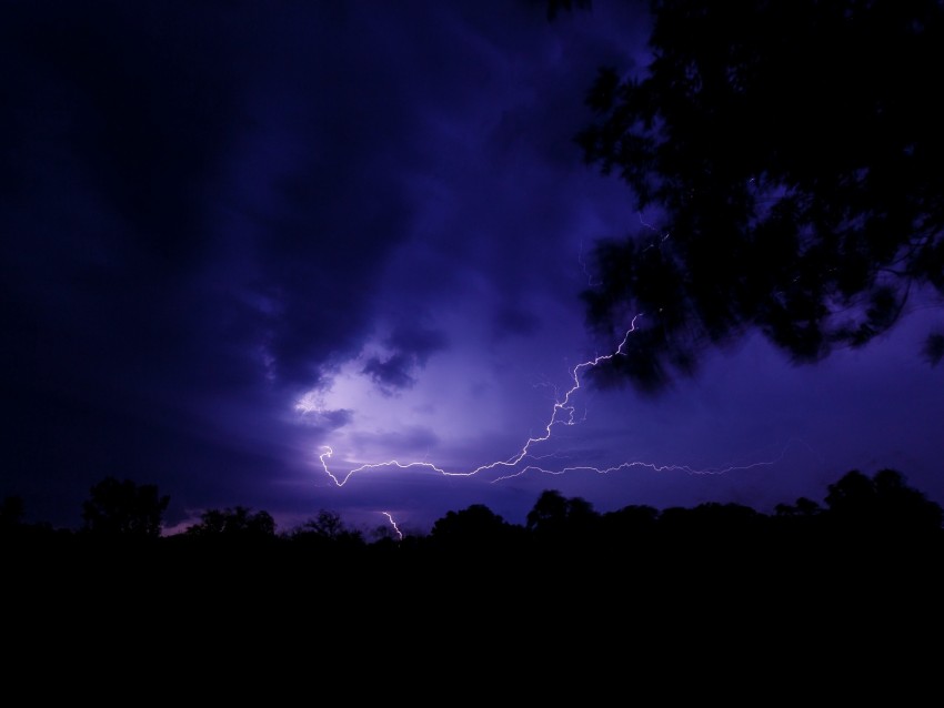 Lightning Thunderstorm Night Dark Sky Background Toppng