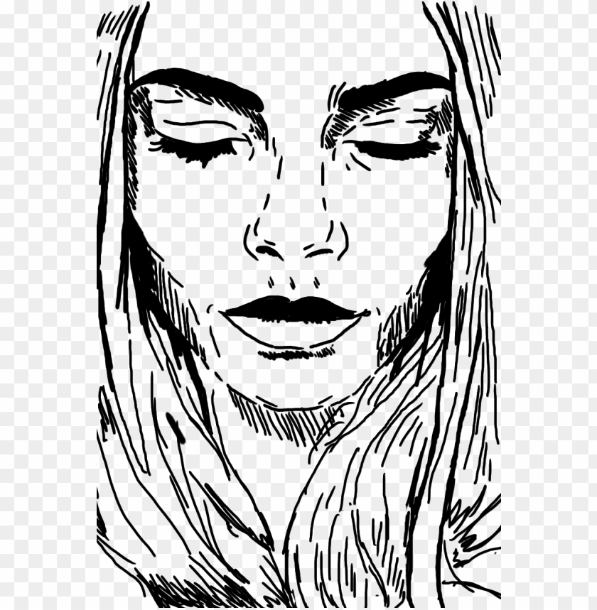 line drawing cara delevingne PNG transparent with Clear Background ID 83050