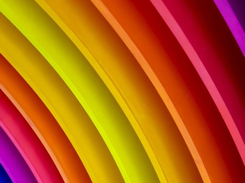 lines, colorful, rainbow, curved
