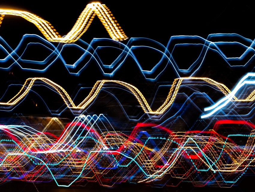 lines, light, movement, long exposure, colorful