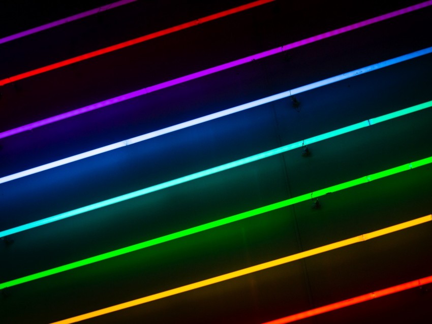 lines, neon, colorful, light, glow